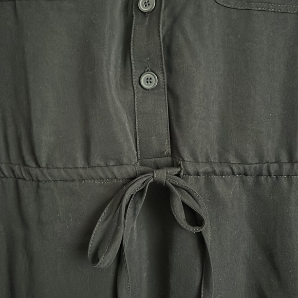 EUC Max Studio Shirt Dress Midi Length Rolled Tab Sleeves Rayon - Picture 4 of 13